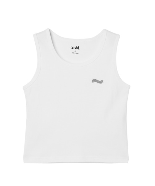 X-girl(エックスガール)の「METAL NAME LOGO TANK TOP(タンクトップ・レディース・ブラック/ホワイト/ブラウン・ONE SIZE)」の17枚目の写真