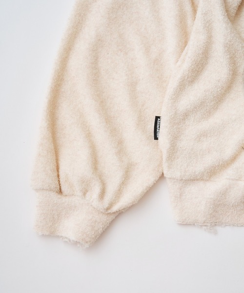 ADAM PATEK（アダムパテック）の「ADAMPATEK/washed cotton pile raw-edge cardigan/パイルカーディガン(AP2614017)（カーディガン/ボレロ・レディース・ブラック/アイボリー・2/1）」の5枚目の写真