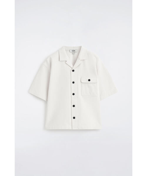 COS(コス)の「コットンユーティリティシャツ(シャツ/ブラウス・メンズ・ブラウン/ホワイト系・XS/XL/L/M/S)」の4枚目の写真