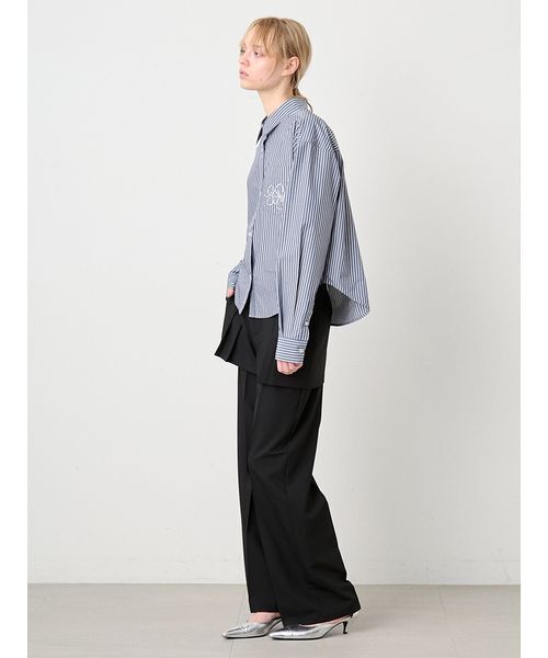 SORIN（ソリン　）の「Embroidered Basic Shirt/エンブロイダード ベーシックシャツ（シャツ/ブラウス・レディース・ライトブルー/ホワイト/ストライプ・38）」の10枚目の写真