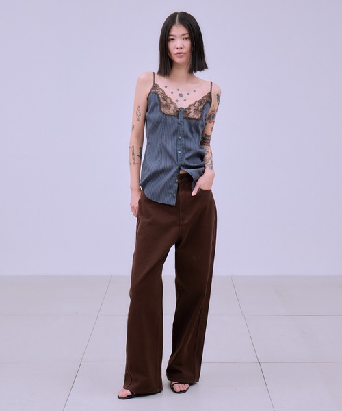 THINGS THAT MATTER（シングス ザット マター）の「STRIPE PIPING SHIRT ENSEMBLE / ストライプ パイピング シャツ アンサンブル（シャツ/ブラウス・レディース・ストライプ・FREE）」の8枚目の写真