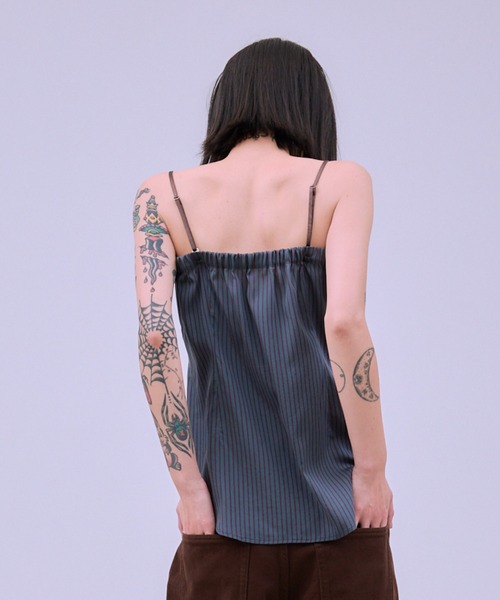 THINGS THAT MATTER（シングス ザット マター）の「STRIPE PIPING SHIRT ENSEMBLE / ストライプ パイピング シャツ アンサンブル（シャツ/ブラウス・レディース・ストライプ・FREE）」の6枚目の写真