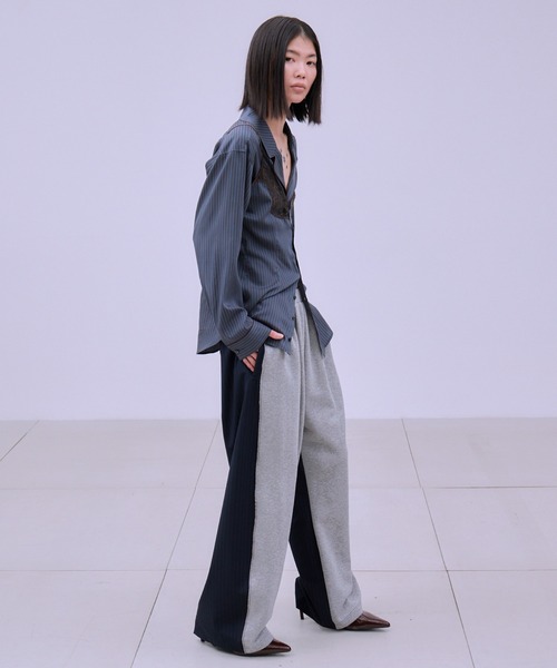 THINGS THAT MATTER（シングス ザット マター）の「STRIPE PIPING SHIRT ENSEMBLE / ストライプ パイピング シャツ アンサンブル（シャツ/ブラウス・レディース・ストライプ・FREE）」の10枚目の写真