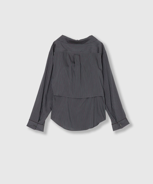 THINGS THAT MATTER（シングス ザット マター）の「STRIPE PIPING SHIRT ENSEMBLE / ストライプ パイピング シャツ アンサンブル（シャツ/ブラウス・レディース・ストライプ・FREE）」の12枚目の写真