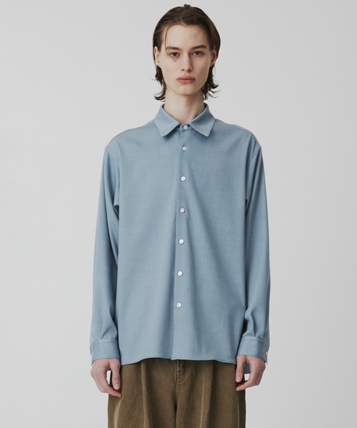 UNITED TOKYO（ユナイテッドトウキョウ）の「【接触冷感】スラブシャンブレー デニムシャツ　｜夏服/ウォッシャブル/イージーケア/伸縮性（シャツ/ブラウス・メンズ・ライトグレー/サックスブルー/ネイビー・1/2）」の14枚目の写真