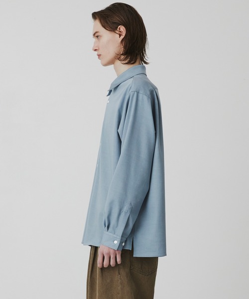 UNITED TOKYO（ユナイテッドトウキョウ）の「【接触冷感】スラブシャンブレー デニムシャツ　｜夏服/ウォッシャブル/イージーケア/伸縮性（シャツ/ブラウス・メンズ・ライトグレー/サックスブルー/ネイビー・1/2）」の15枚目の写真