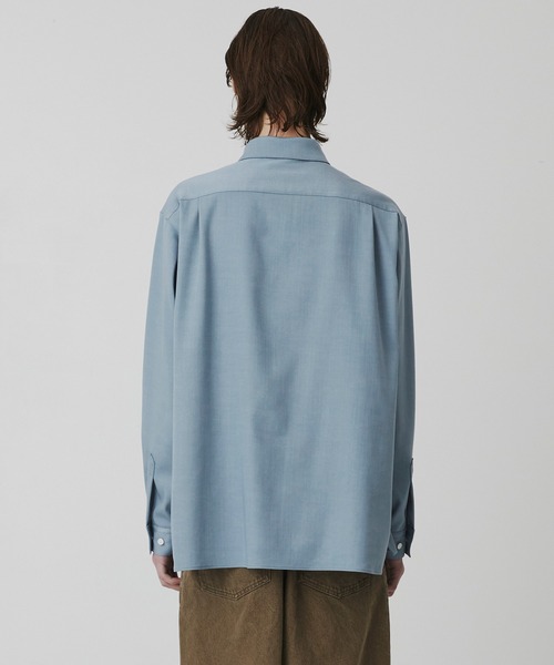 UNITED TOKYO（ユナイテッドトウキョウ）の「【接触冷感】スラブシャンブレー デニムシャツ　｜夏服/ウォッシャブル/イージーケア/伸縮性（シャツ/ブラウス・メンズ・ライトグレー/サックスブルー/ネイビー・1/2）」の16枚目の写真