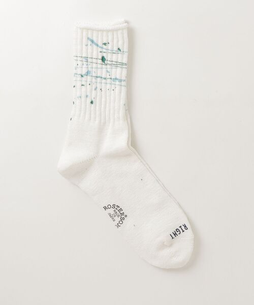 SHIPS（シップス）の「ROSTER SOX:B PAINT（ソックス/靴下・メンズ・ホワイト/ブラック・ONE SIZE）」の3枚目の写真