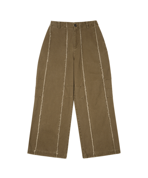 AAKAM(アーカム)の「Knee Pin-Tuck Panel Cotton Pants (Brown)(その他パンツ・レディース・その他・1/2)」の2枚目の写真