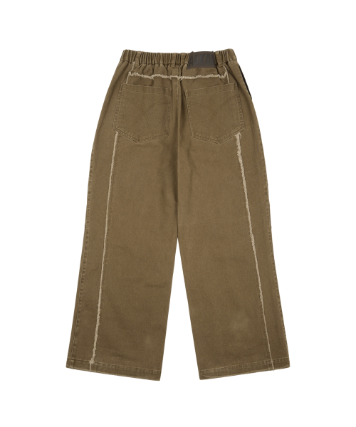 AAKAM(アーカム)の「Knee Pin-Tuck Panel Cotton Pants (Brown)(その他パンツ・レディース・その他・1/2)」の3枚目の写真