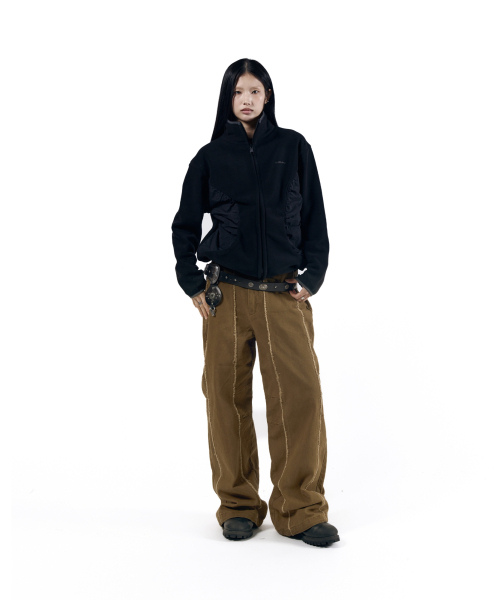 AAKAM(アーカム)の「Knee Pin-Tuck Panel Cotton Pants (Brown)(その他パンツ・レディース・その他・1/2)」の7枚目の写真