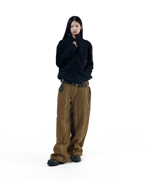 AAKAM(アーカム)の「Knee Pin-Tuck Panel Cotton Pants (Brown)(その他パンツ・レディース・その他・1/2)」の8枚目の写真