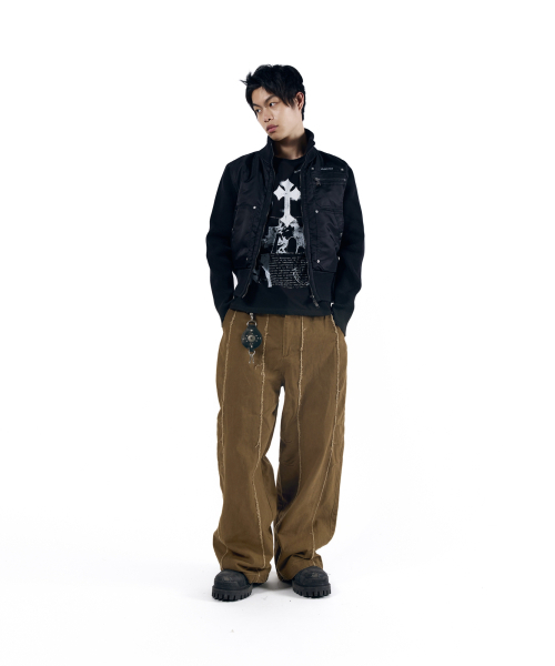 AAKAM(アーカム)の「Knee Pin-Tuck Panel Cotton Pants (Brown)(その他パンツ・レディース・その他・1/2)」の13枚目の写真