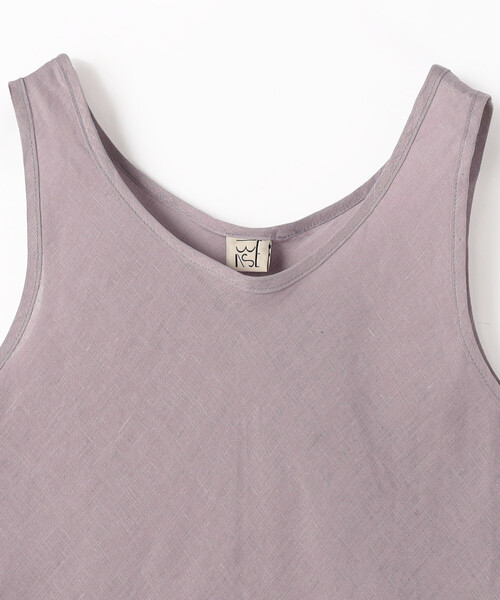 BASERANGE（ベースレンジ）の「Baserange/ベースレンジ LARVA TOP / TSLA-FL-SP26 / リネン タンクトップ（キャミソール・レディース・ラベンダー・SMALL）」の3枚目の写真