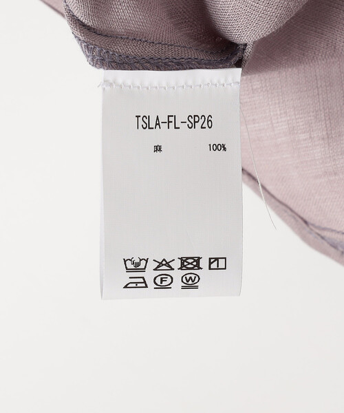 BASERANGE（ベースレンジ）の「Baserange/ベースレンジ LARVA TOP / TSLA-FL-SP26 / リネン タンクトップ（キャミソール・レディース・ラベンダー・SMALL）」の5枚目の写真