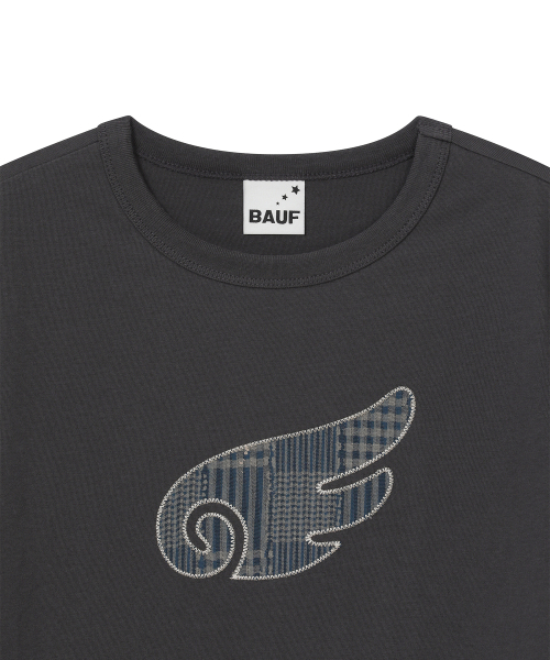BAUF（バウフ）の「B エンジェル スリムフィット Tシャツ [チャコール]（Tシャツ/カットソー・レディース・その他・FREE）」の8枚目の写真