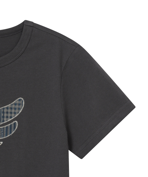 BAUF（バウフ）の「B エンジェル スリムフィット Tシャツ [チャコール]（Tシャツ/カットソー・レディース・その他・FREE）」の9枚目の写真