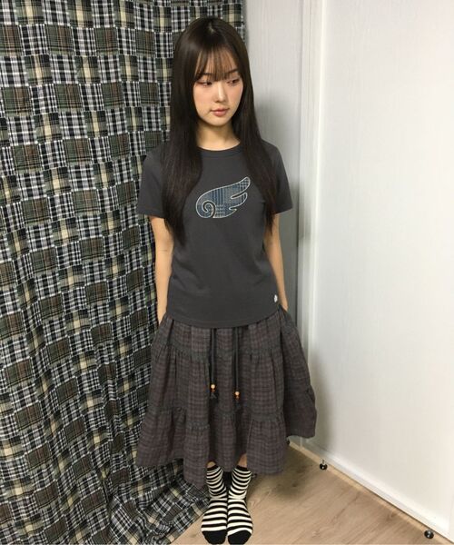 BAUF（バウフ）の「B エンジェル スリムフィット Tシャツ [チャコール]（Tシャツ/カットソー・レディース・その他・FREE）」の12枚目の写真