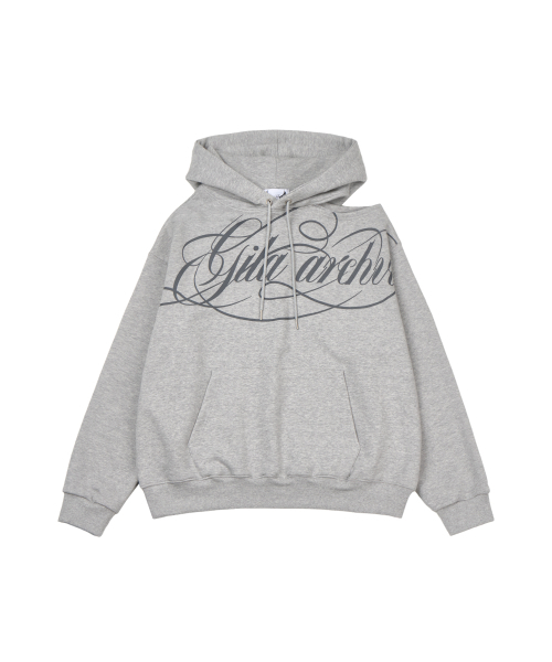 GILAARCHIVE(ギラアーカイブ)の「SCRIPT LETTERING ONE SHOULDER HOODED_GREY(パーカー・レディース・その他・FREE)」の15枚目の写真