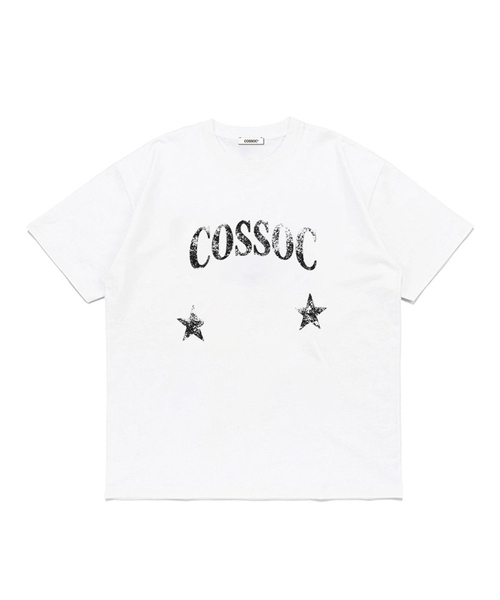 COSO(コソ)の「CCスタースター半袖Tシャツ (8 COLORS)(Tシャツ/カットソー・レディース・ホワイト/ライトグレー/ネイビー/グリーン/バーガンディー/グレー/チャコール/ブラック・SMALL/MEDIUM/LARGE)」の1枚目の写真