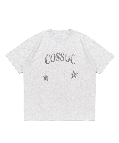 COSO(コソ)の「CCスタースター半袖Tシャツ (8 COLORS)(Tシャツ/カットソー・レディース・ホワイト/ライトグレー/ネイビー/グリーン/バーガンディー/グレー/チャコール/ブラック・SMALL/MEDIUM/LARGE)」の3枚目の写真