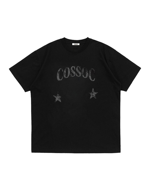 COSO(コソ)の「CCスタースター半袖Tシャツ (8 COLORS)(Tシャツ/カットソー・レディース・ホワイト/ライトグレー/ネイビー/グリーン/バーガンディー/グレー/チャコール/ブラック・SMALL/MEDIUM/LARGE)」の2枚目の写真