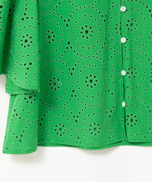 NOLLEY’S（ノーリーズ）の「《セットアップ対応》ウォッシャブルフレアスリーブレースブラウス（シャツ/ブラウス・レディース・グリーン/ホワイト・38）」の22枚目の写真