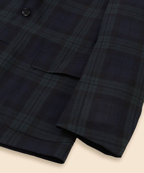 BROOKS BROTHERS（ブルックスブラザーズ）の「トロピカルウール　ブラックウォッチ　段返り３釦ジャケット　Traditional　Made by RING JACKET（テーラードジャケット・メンズ・ネイビー・37SHT/38SHT/39SHT/40SHT/42SHT）」の3枚目の写真