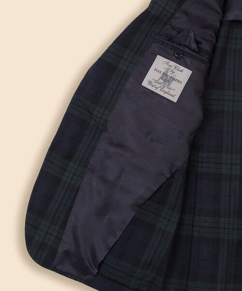 BROOKS BROTHERS（ブルックスブラザーズ）の「トロピカルウール　ブラックウォッチ　段返り３釦ジャケット　Traditional　Made by RING JACKET（テーラードジャケット・メンズ・ネイビー・37SHT/38SHT/39SHT/40SHT/42SHT）」の5枚目の写真