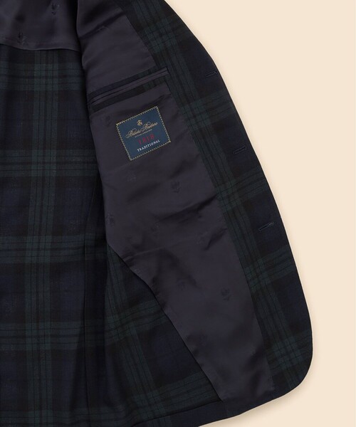 BROOKS BROTHERS（ブルックスブラザーズ）の「トロピカルウール　ブラックウォッチ　段返り３釦ジャケット　Traditional　Made by RING JACKET（テーラードジャケット・メンズ・ネイビー・37SHT/38SHT/39SHT/40SHT/42SHT）」の6枚目の写真