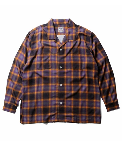 7色展開】HOUSTON ヒューストン OMBRE CHECK L/S SHIRT オンブレ