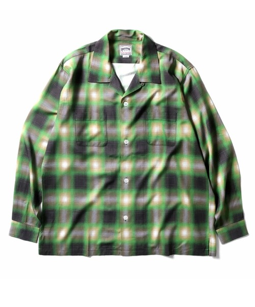 セール】【7色展開】HOUSTON ヒューストン OMBRE CHECK L/S SHIRT