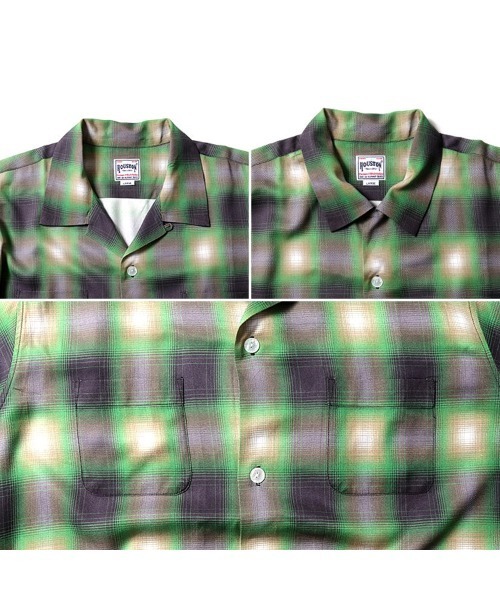 HOUSTON(ヒューストン)の「【7色展開】HOUSTON ヒューストン OMBRE CHECK L/S SHIRT オンブレ チェックシャツ 長袖シャツ オープンカラーシャツ(シャツ/ブラウス・メンズ・ブラック/ブルー/オレンジ/パープル/レッド/グリーン/ブラウン・XL/L/M)」の16枚目の写真