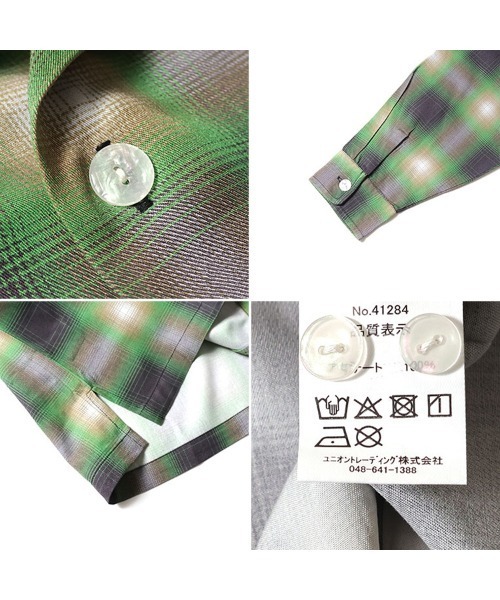 HOUSTON(ヒューストン)の「【7色展開】HOUSTON ヒューストン OMBRE CHECK L/S SHIRT オンブレ チェックシャツ 長袖シャツ オープンカラーシャツ(シャツ/ブラウス・メンズ・ブラック/ブルー/オレンジ/パープル/レッド/グリーン/ブラウン・XL/L/M)」の17枚目の写真