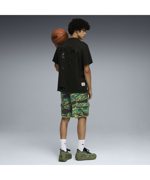 PUMA(プーマ)の「PUMA プーマ ユニセックス バスケットボール LA FRANCE サプライ 半袖 Tシャツ(Tシャツ/カットソー・メンズ・ブラック/イエロー・LARGE/MEDIUM/X-SMALL/SMALL/X-LARGE)」の4枚目の写真