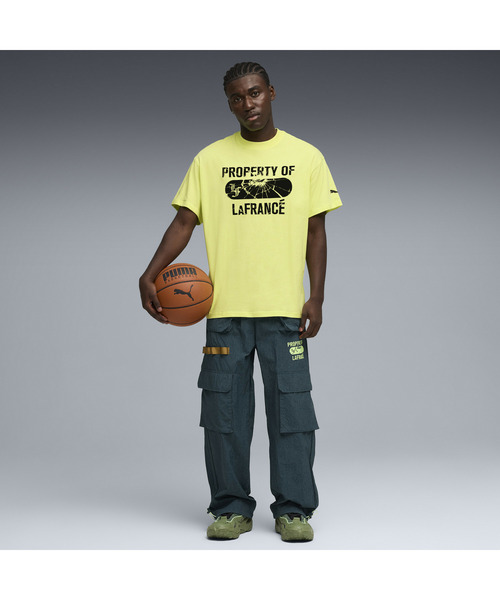 PUMA(プーマ)の「PUMA プーマ ユニセックス バスケットボール LA FRANCE サプライ 半袖 Tシャツ(Tシャツ/カットソー・メンズ・ブラック/イエロー・LARGE/MEDIUM/X-SMALL/SMALL/X-LARGE)」の8枚目の写真