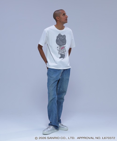 ADPOSION(アドポーション)の「【HELLO KITTY / ハローキティ】ハローキティ ブラックTシャツ(Tシャツ/カットソー・レディース・グレー系1/ホワイト系1/ホワイト系2/グレー系2・MEDIUM/LARGE/X-LARGE)」の11枚目の写真