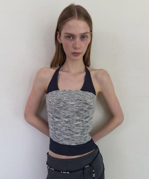 DIAGONAL(ダイアゴナル)の「BACK SLIT TUBE TOP (mix1)(ニット/セーター・レディース・その他・FREE)」の1枚目の写真
