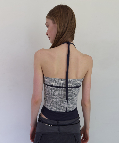 DIAGONAL(ダイアゴナル)の「BACK SLIT TUBE TOP (mix1)(ニット/セーター・レディース・その他・FREE)」の9枚目の写真