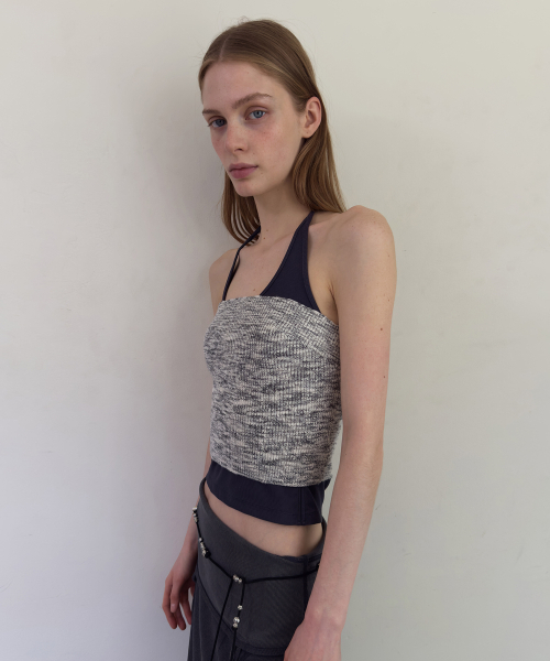 DIAGONAL(ダイアゴナル)の「BACK SLIT TUBE TOP (mix1)(ニット/セーター・レディース・その他・FREE)」の10枚目の写真
