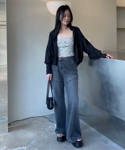 DIAGONAL(ダイアゴナル)の「BACK SLIT TUBE TOP (mix1)(ニット/セーター・レディース・その他・FREE)」の3枚目の写真