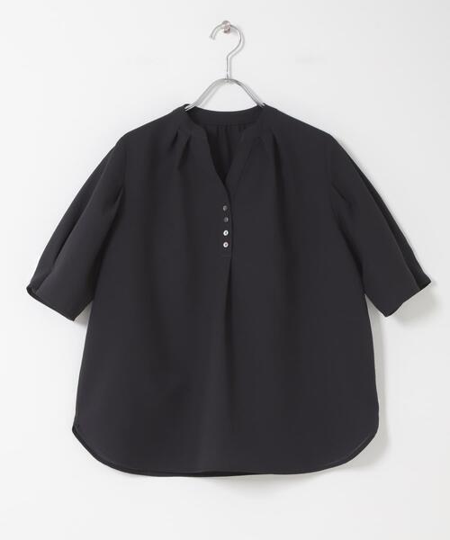 URBAN RESEARCH ROSSO WOMEN（アーバンリサーチ　ロッソ）の「『UR TECH DRYLUXE』 デザインスリーブブラウス（シャツ/ブラウス・レディース・ブルー系その他/モカ/ネイビー・FREE）」の20枚目の写真