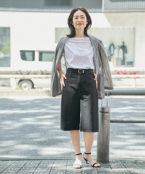upperhights(アッパーハイツ)の「upper hights アッパーハイツ THE LIAM SHORT 8BB319602(その他パンツ・レディース・ブラック・26/25/24/23)」の2枚目の写真