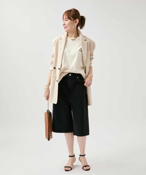 upperhights(アッパーハイツ)の「upper hights アッパーハイツ THE LIAM SHORT 8BB319602(その他パンツ・レディース・ブラック・26/25/24/23)」の4枚目の写真
