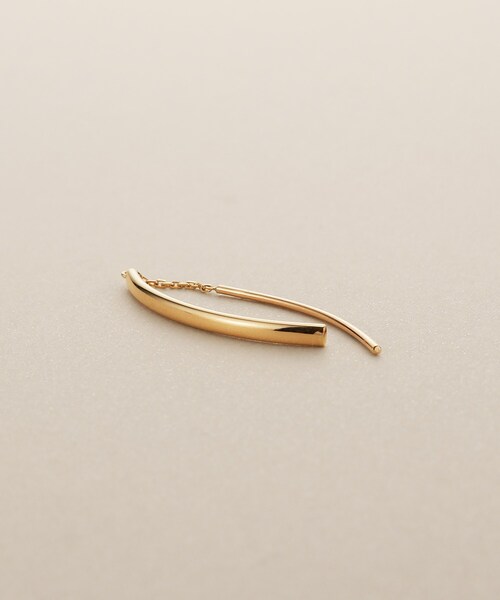 COCOSHNIK 10Kゴールド ピアス(両耳用) K10中空アーチフリンジ ピアス小（ピアス（両耳用））｜COCOSHNIK