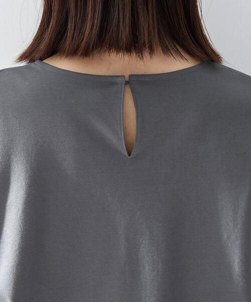 UNTITLED(アンタイトル)の「【洗える/華奢見え】袖シアープルオーバー(Tシャツ/カットソー・レディース・チャコールグレー/グリーン/オフホワイト/ブラック・02/00/50/48/44/04)」の10枚目の写真
