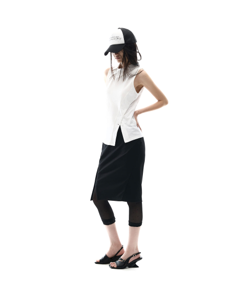 OJOS(オホス)の「Button Slit Track Skirt / Black(スカート・レディース・その他・1/2/3)」の1枚目の写真