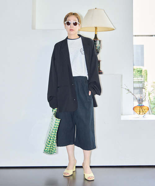 CITYSHOP（シティーショップ）の「FUJIN TREE × 鄭惠中 別注 SHORT LEG パンツ（その他パンツ・レディース・ブラック・LARGE）」の8枚目の写真