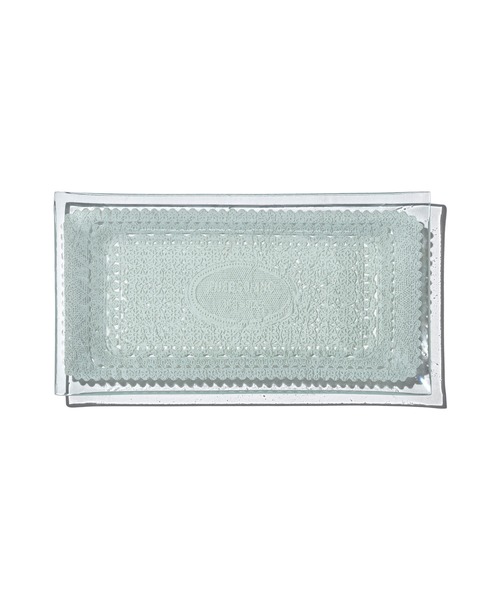 PUEBCO(プエブコ)の「PRINTED GLASS TRAY / Rectangle Lace(ステーショナリー・メンズ・クリア・ONE SIZE)」の2枚目の写真