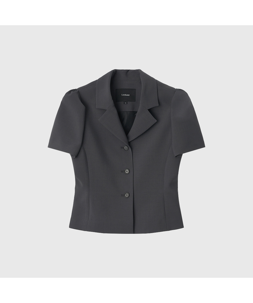 ジゼルアワーグラスパフジャケット_チャコール / GISELLE HOURGLASS PUFF JACKET_CHARCOAL